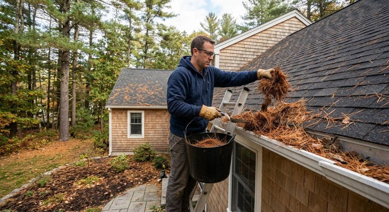 Gutter Pine Needle Removal in Annapolis, MD